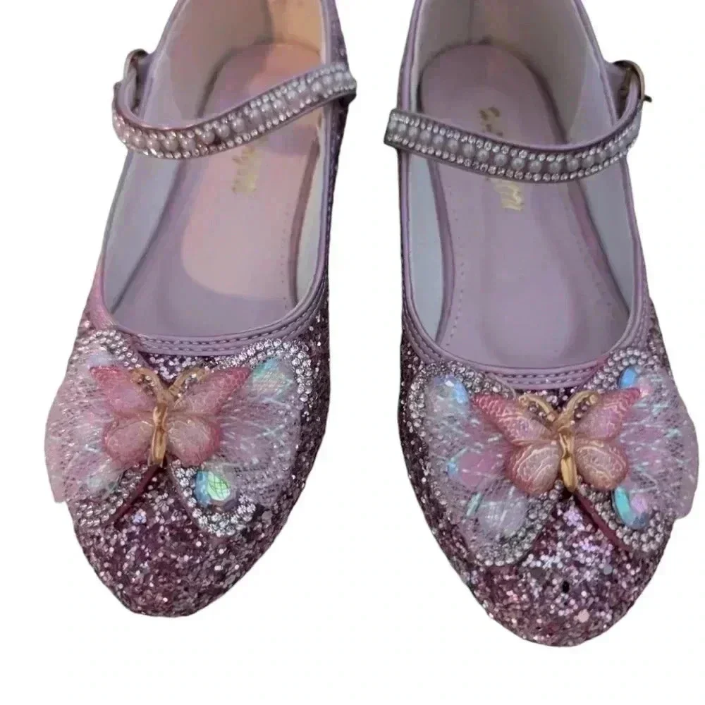NWOT Toddler Girls Dress Shoes Princess Low Heels Girls Mary Jane SZ 12.5 Pink